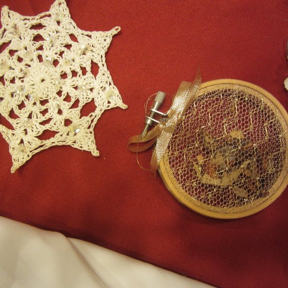 VTG SET OF RUSTIC/FARMHOUSE ORNAMENTS, SET OF 6, EACH DIFFERENT STYLE - Picture 4 of 5